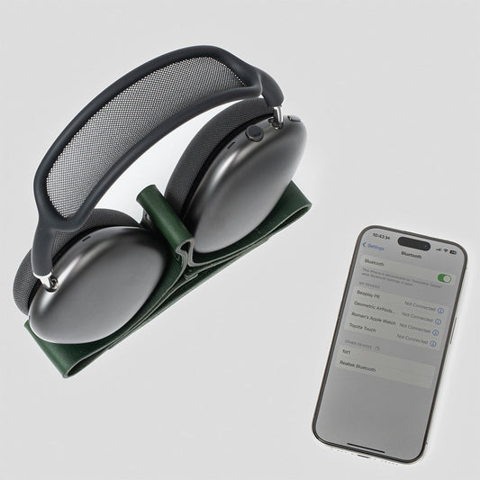GeoStand – Leather Edition for AirPods Max (Black)